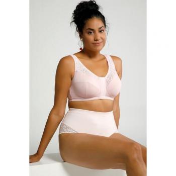 Plus Size Kelly Fit Support Bra, Front Closure, Wirefree, Women, 42C, Pink