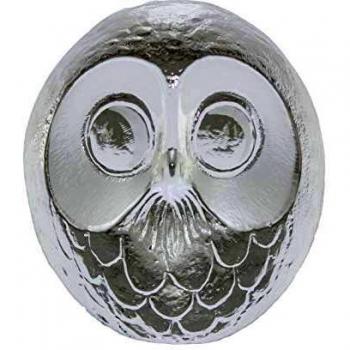 Figurine Hibou Clair et Lumineux Målerås Glasbruk