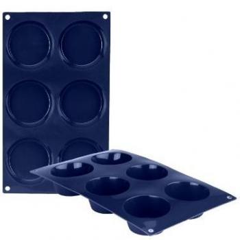 Ibili Blueberry Molde Muffin 6 Servicios Antiderente 7,9x3,7 cm Azul