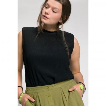 Canotta Jersey Donna Taglia Forte Nero 52/54 Poliestere Studio Untold