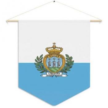 Saint‑Marin 30×45 cm Polyester Flag – Two‑Way, Accessory Set