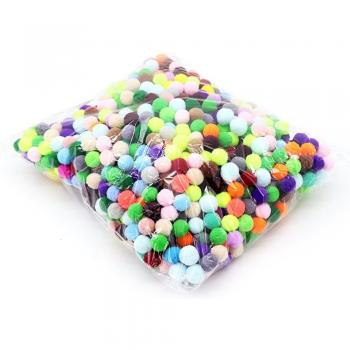 Mixed Color Plush Balls and Velvet Twisted Rods for Home Decoration