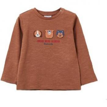Blusa OVS a Maniche Lunghe con Disegno di Animali Carini e Pelle di Castoro