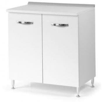 Mobiletto Cucina 80x50xh85 Bianco Frassino con 2 Ante
