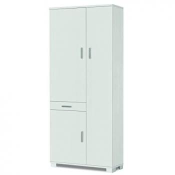 Armadio multiuso tre ante un cassetto Bianco Cenere 77x34x h178 cm
