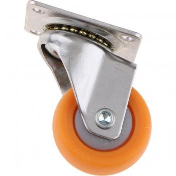 Roulette de Plaque Pivotante Nylon 10X – Chariot Orange 32 mm
