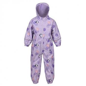 Regatta Peppa Pig Waterproof Puddlesuit for Kids, Size 5-6 Years, Pastel Lilac