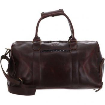 Sac de voyage homme en cuir marron Collin Dot