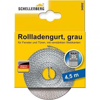 Schellenberg Avvolgibile 34502: Cinghia 23 mm × 4,5 m (Grigio)
