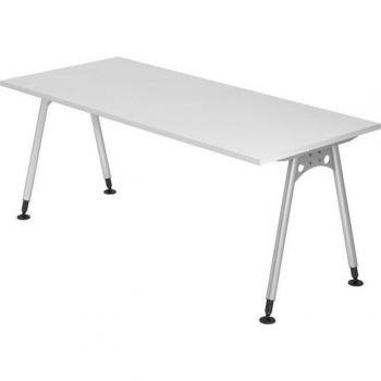 Office Pro 19S – Scrivania bianca a 180x80 cm, regolazione in altezza