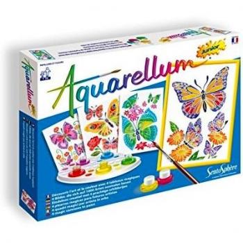Aquarellum junior papillons et fleurs