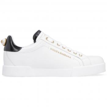 Sneakers Dolce&Gabbana in Nappa Bianco Taglia 38.5