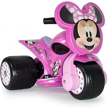 Minnie Electric Bike Bambini 1-3 Anni 6V Pedal Accelerator 3 Wide Plastic Wheels