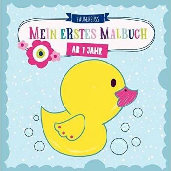 Mein erstes Malbuch ab 1 Jahr: Ausmalen und kritzeln der ersten Wörter für Jungen und Mädchen mit Tieren, Fahrzeugen sowie Sonne, Mond und Sternen