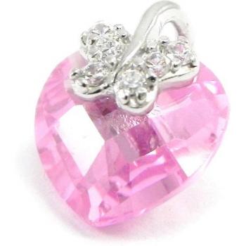 Pendente 'Sissi' Cuore Rosa in Argento