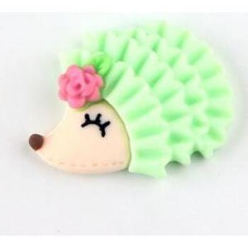 10 Pcs Hedgehog Flatback Cabochons for Scrapbooking and Hair Bows