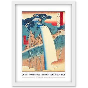Classic Utagawa Hiroshige Waterfall – Mount Nikko A4 Framed Print