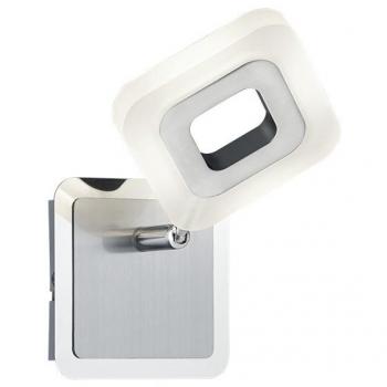RL195 Trio LED Wandlampe – Paradox‑Design, gebürstetes Aluminium, weißes Acryl