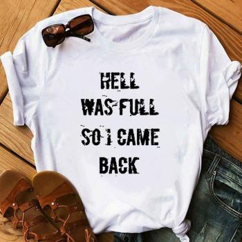Graphic Letter Print T-Shirt for Women