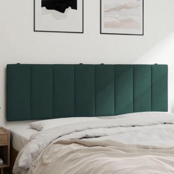 Coussin de tête de lit vert foncé 160 cm en velours