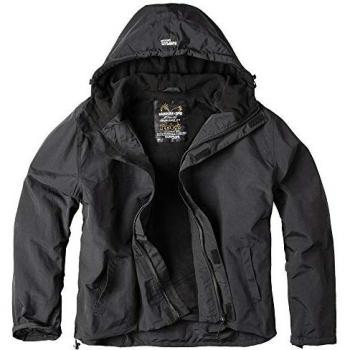 Surplus Zipper Black Windbreaker Jacket