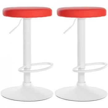 Sgabelli da Bar 2 Unità Metallo Rosso