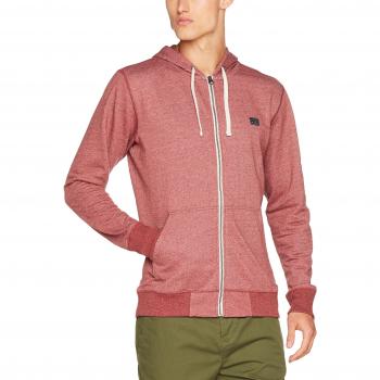 Sudadera con Capucha Billabong All Day Zip Up para Hombre, Rojo (Fig Heather), L