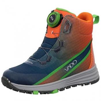 Vado Herren Stiefelette Blau mit Flachem Absatz und Warmfutter Boa Drehverschluss EU 27