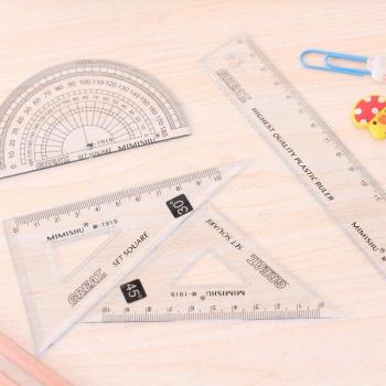 Kit de règles en plastique transparent