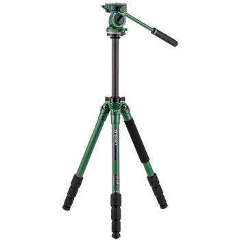 Benro TWD18A + BWH4 Kohlefaser Wildstativ – 4‑Teil Kopf, 18 m Länge