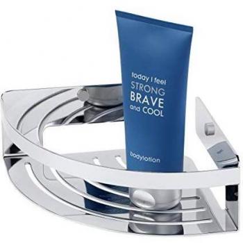 Tiger Chrome Corner Shower Basket, Stainless Steel