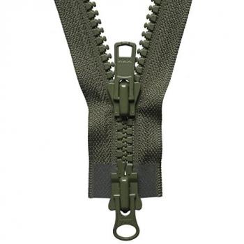 Khaki Green YKK Vislon Heavy Two-Way Zip 71cm