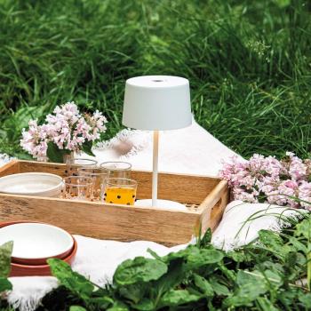 Olivia Pro Mini Mesa LED Blanca: Portátil, Recargable y Regulable