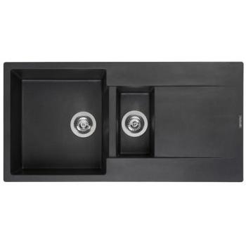 Reginox 15 Inset Sink – Single Bowl Draining System (Granite Waste, Black)