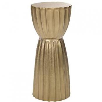 Beistelltisch Gold Aluminium Säulenform Antik 24 x 56 cm