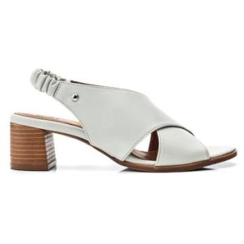 Moda In Pelle Women’s Princia Off‑White Leather Heel Sandals – 8