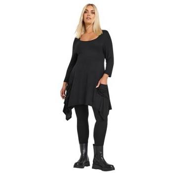 Tunique à Ourlet Asymétrique et Poche Noire