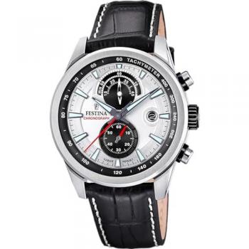 Festina Men's Leather Strap Chronograph Watch