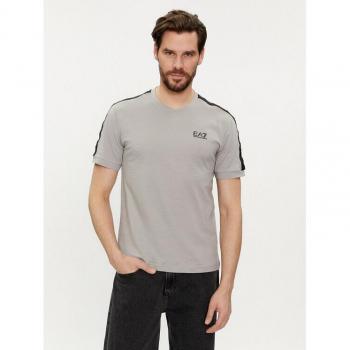 Camiseta de Hombre EA7 Gris Manga Corta