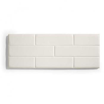 Cabecero Ladrillos Polipiel Blanco 100 cm