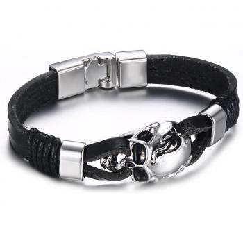 Men's Gothic Skull Cuff Bangle