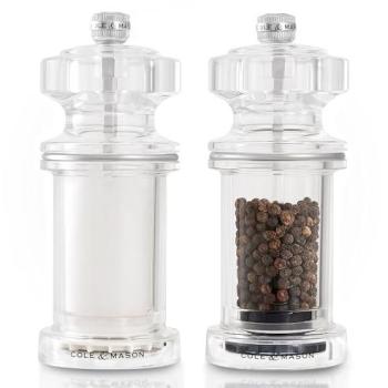 Cole & Mason 605 Acrylic 14.4cm Salt & Pepper Dispenser Set