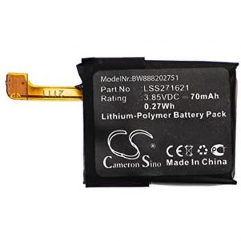 Vhbw Smartwatch Fitness Band Battery for Fitbit LSS271621 (70mAh, 3.85V, Li-Polymer)