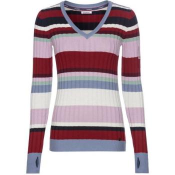 KangaROOS V-Ausschnitt-Pullover für Damen, gestreift
