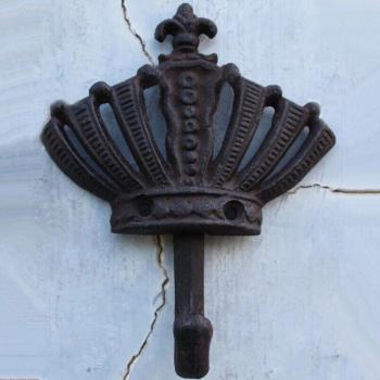 Decorative Iron Crown Hook