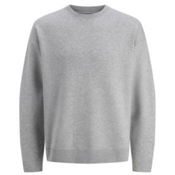 Hellgrauer Strickpullover mit Rundhalsausschnitt 'BRADFORT'