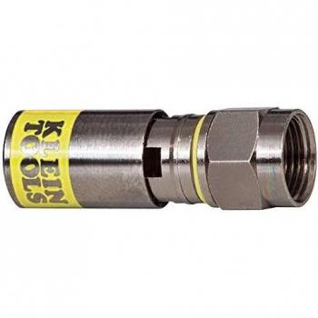 Klein Tools VDV812-606 Universal-F-Kompressionssteckverbinder RG6/6Q, 10 Stück, Antennenkabel