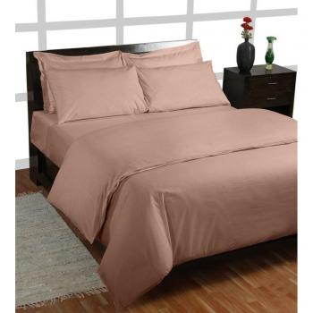 Mink Continental Egyptian Cotton Duvet Cover Set 1000 Thread Count, 155 x 220 cm