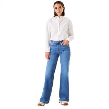 Garcia Weite Jeans Celia – breite Jeans für Damen, Größe 32, Länge 34, blau