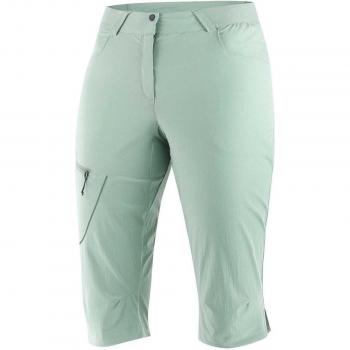 Salomon Wayfarer Capri 3/4-Hose Damen grün-weiß Größe 36